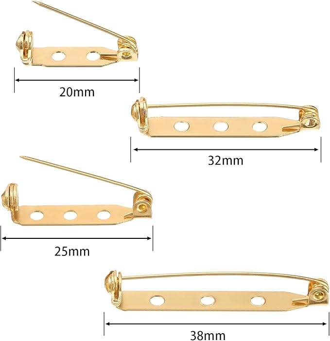 Shappy 100 Pieces Brooch Pin Backs Bar Pins Backs - Image 3