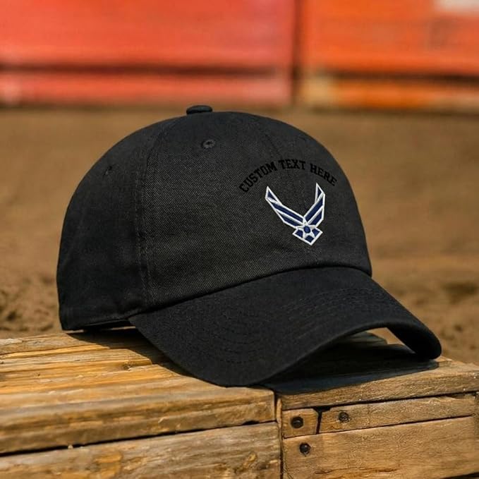 Speedy Pros Soft Baseball Hat Embroidered Dad Hat Air Force Emblem Embroidery Men & Ladies Baseball Cap Cotton