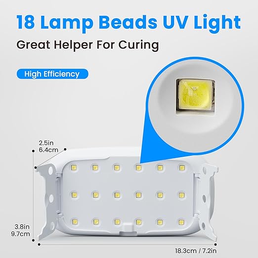 Bsrezn 200g UV Resin Kit with Upgraded Light 18 Beads, Crystal Clear Solar - Image 3