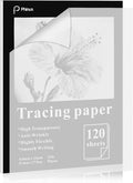 120 Sheets Tracing Paper for Drawing, 8.5”x 11” Trace Paper, Translucent Vellum by Phinus