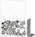 MECCANIXITY 30 Pcs Metal Locking Pin Backs, Locking Pin Keepers Locking Clasp by MECCANIXITY