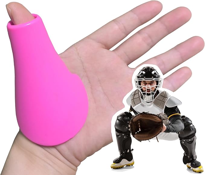 MIPREZT Catcher's Thumb Shield Baseball Thumb Guard 2 Size (Adult & Youth) Baseball & Softball Catchers Thumb Protector for Baseball Catcher Gear Training Aid Catcher Accessories Reduce Sting