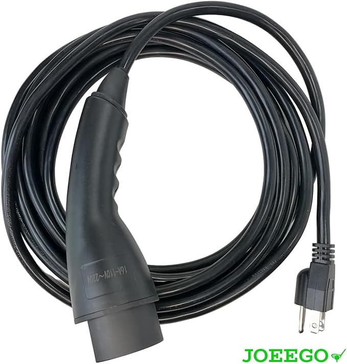 JOEEGO Charging Power Cord Assembly Compatible with Evolution EV Golf Carts, UL Listed, Replaces OEM# 2.04.0620 (Black 16.4ft)