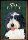 Funny Tin Sign Bernedoodle Nice Butt Metal Poster Plaques by HERYNLRN