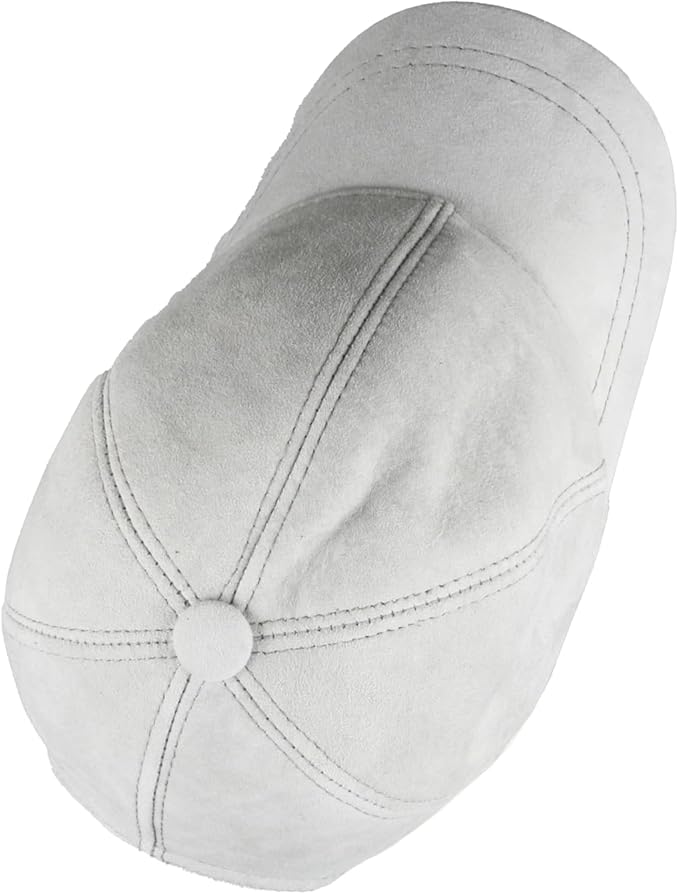 Suede Leather Baseball Cap – Unstructured 6 Panel Adjustable Strapback Hat for Men & Women