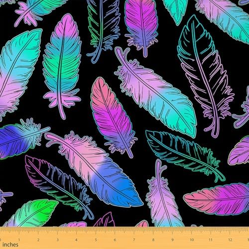 jejeloiu Feather Fabric by The Yard Soft 5 Yards