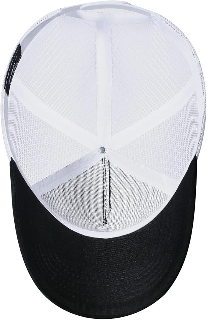 American Flag Trucker Hat - Snapback Hat, Baseball Cap for Men Women - Breathable Mesh Side, Adjustable Fit - for Casual Wear