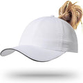 ZTL Women's High Ponytail Baseball Cap Performance Running Hat Quick Dry Mesh Sports Cap Unstructured Dad Trucker Hats