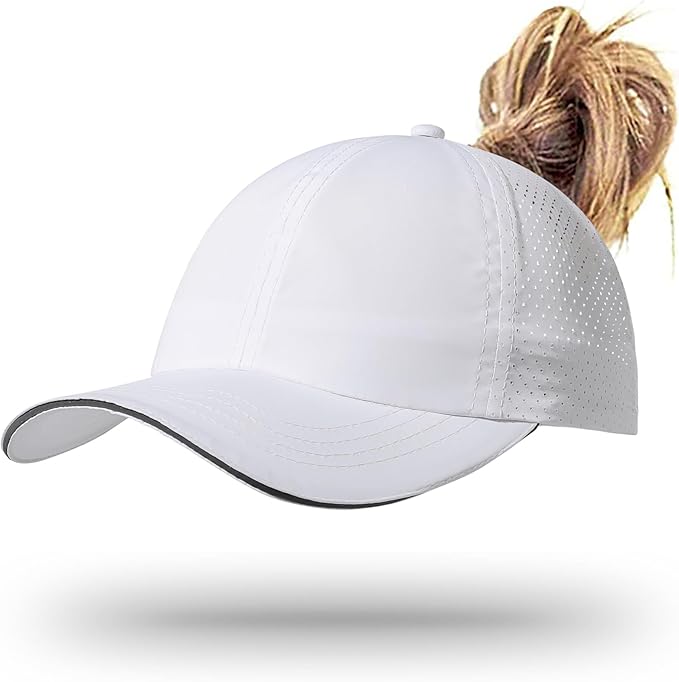 ZTL Women's High Ponytail Baseball Cap Performance Running Hat Quick Dry Mesh Sports Cap Unstructured Dad Trucker Hats