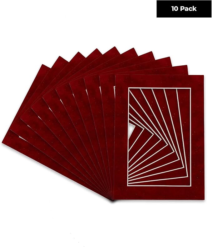 Pack of Ten Acid Free 8x10 Mats Bevel Cut - Image 2