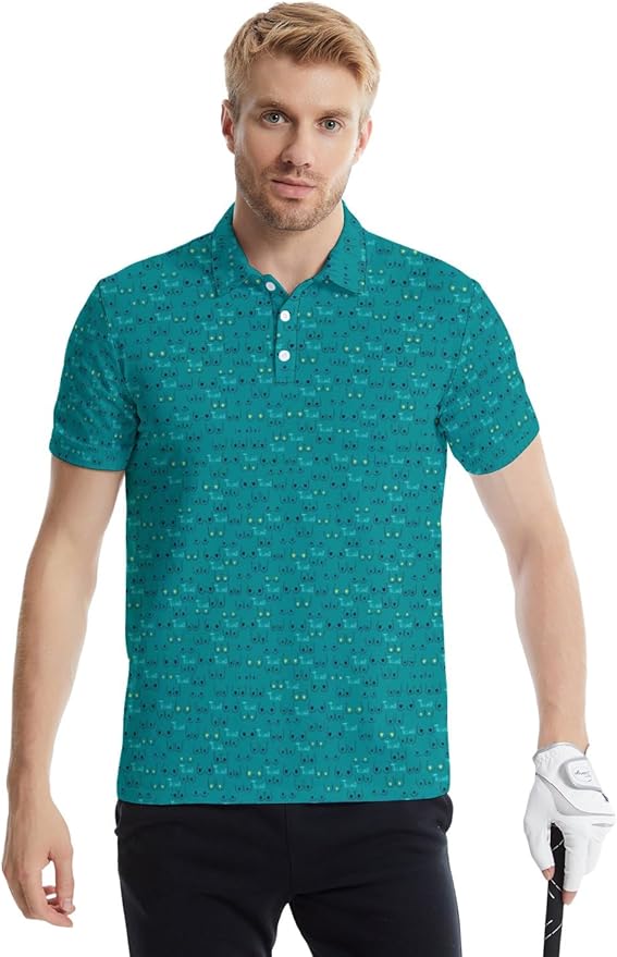 Mens Golf Shirts Golf Polo Shirts for Men Short Sleeve Polo Shirts Golf Gifts