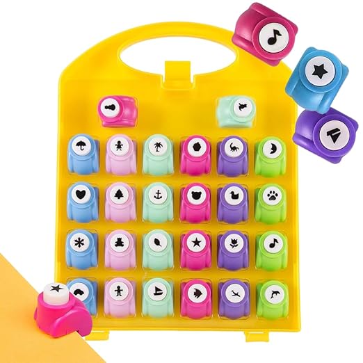 Scrapbook Paper Punch 26pc Mini Paper Hole Punchers w Case by SCSDirect