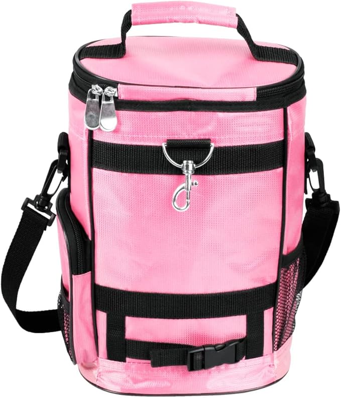 Intech Golf Bag Cooler and Accessory Caddy, Portable Soft Sided 10-Can Insulated Cooler Bag, Fits on a Golf Cart, Push Cart or Carry