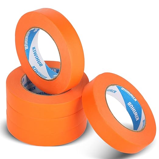 Orange Painters Tape, 1 inch x 60 Yards x 5 Rolls - Image 2