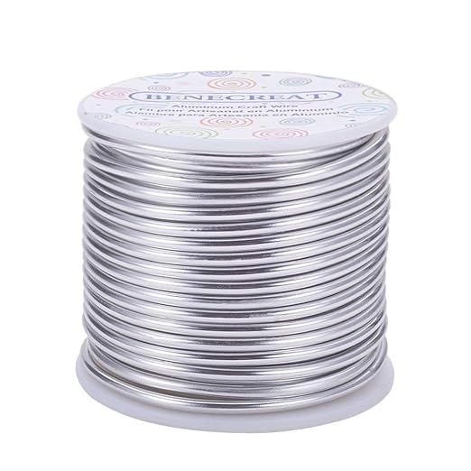 BENECREAT 9 Gauge Jewelry Craft Aluminum Wire 55 Feet Bendable Metal Sculpting by BENECREAT