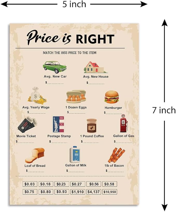 70th Birthday Party Games, Price is Right Games, Birthday Party Supplies - Image 2