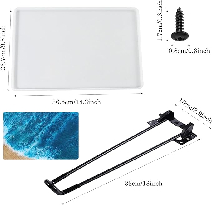 Large Silicone Molds for Epoxy Resin Table, 9 x 14 Inch Rectangle Resin Table - Image 4