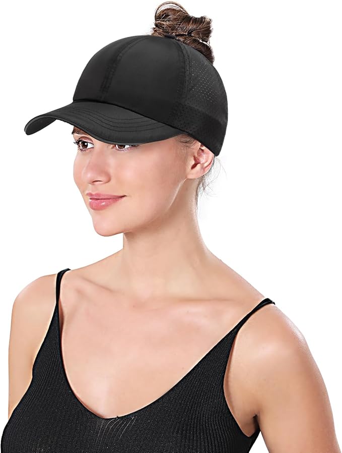 ZTL Women's High Ponytail Baseball Cap Performance Running Hat Quick Dry Mesh Sports Cap Unstructured Dad Trucker Hats