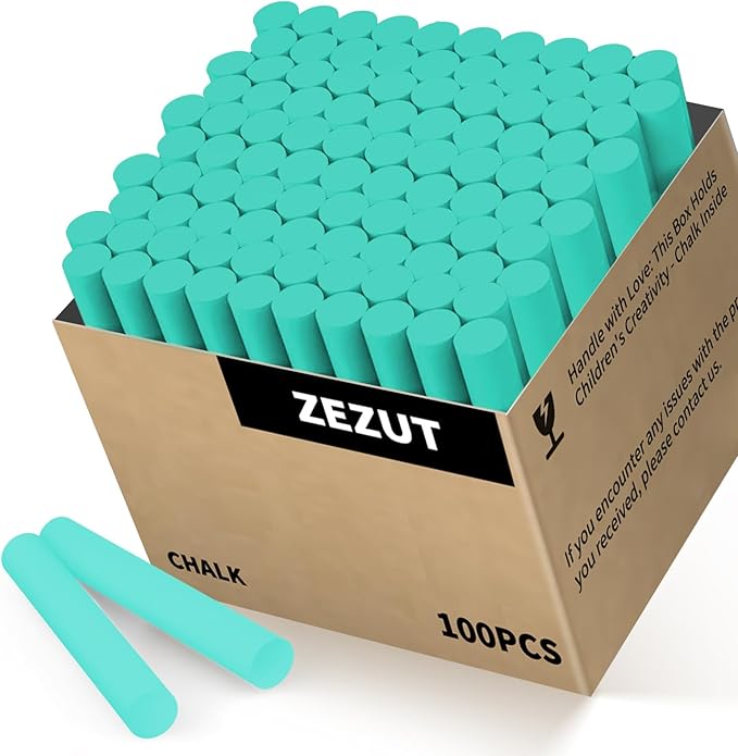 Green Chalk 100PCS, Low Dust Chalks Stick Bulk by ForYourEnjoyableJourney