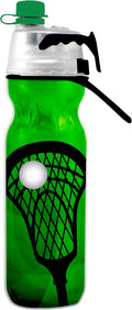 O2COOL Mist 'N Sip Misting Water Bottle 2-in-1 Mist And Sip Function With No Leak Pull Top Spout Reusable Sports Water Bottle - 20 oz (Lacrosse)