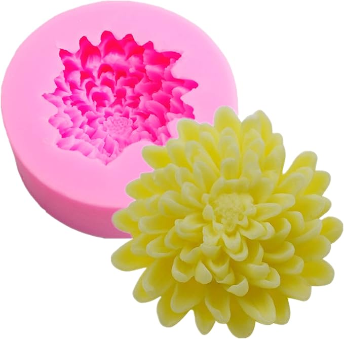 Chrysanthemum Flower Silicone Soap Mold Candle Mold Fondant Chocolate Cake by Anktily