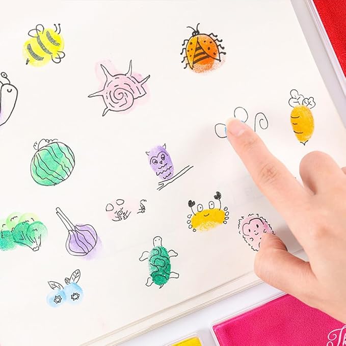 GTLZLZ Large Ink Pad for Rubber Stamps, Fingerprint Ink Pad for Paper, - Image 7