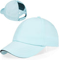 Little Girls Reflective Baseball Cap Criss Cross Ponytail Hat Kids Quick Dry Mesh Summer Sports Hat for Toddler Ages 3-8