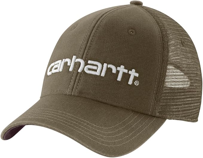 Carhartt Men's Canvas Mesh-Back Logo Graphic Cap
