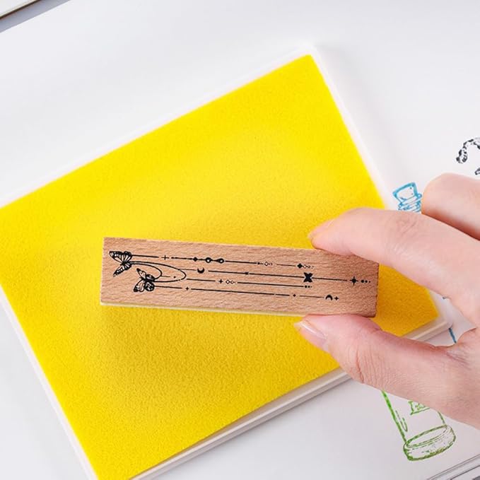 GTLZLZ Large Ink Pad for Rubber Stamps, Fingerprint Ink Pad for Paper, - Image 3