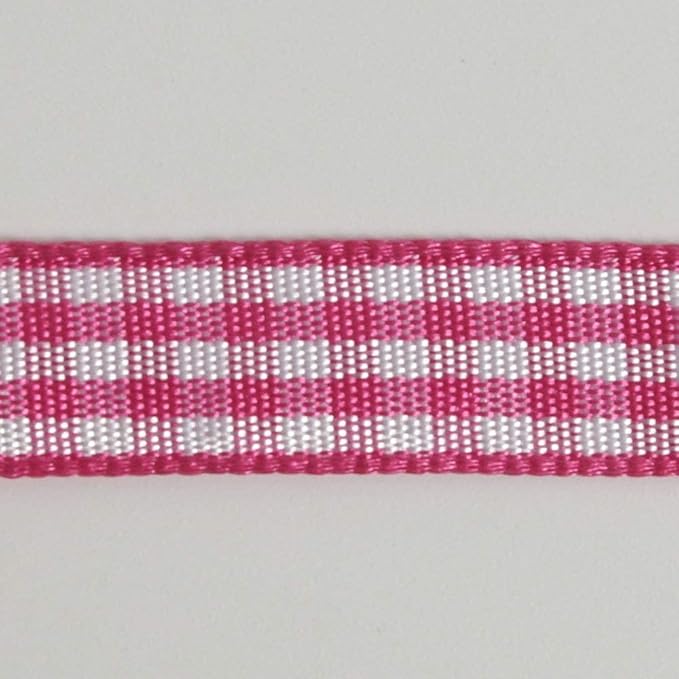 Pink and White Gingham Ribbon Hot Pink Gingham Ribbon 25 Yards Each Roll 100% - Image 9