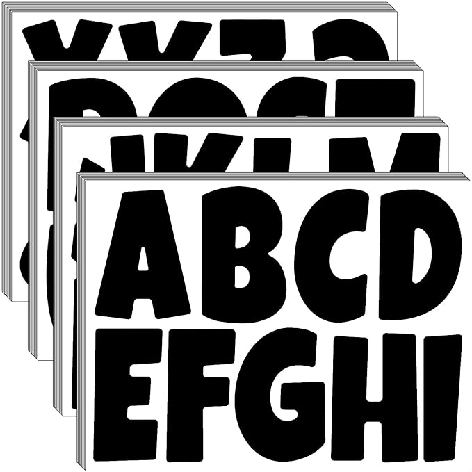 Bemeol Letter Stickers 351 Pieces 4 Inch Bulletin Board Letters Alphabet Cutout by Bemeol