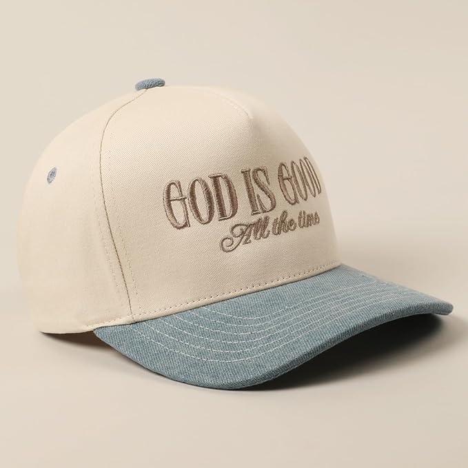 MIRMARU Two-Tone Vintage Canvas Trucker Hats for Men & Women, Adjustable Size Baseball Caps with Trendy Embroidered Design