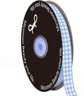 Light Blue Gingham Plaid Checked Ribbon 25 Yard Each Roll 100% Polyester by Micomon
