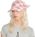 Women’s Plaid Bandana Baseball Cap – Y2K Adjustable Checkered Hat, Casual Streetwear Summer Fashion Visor Scarves
