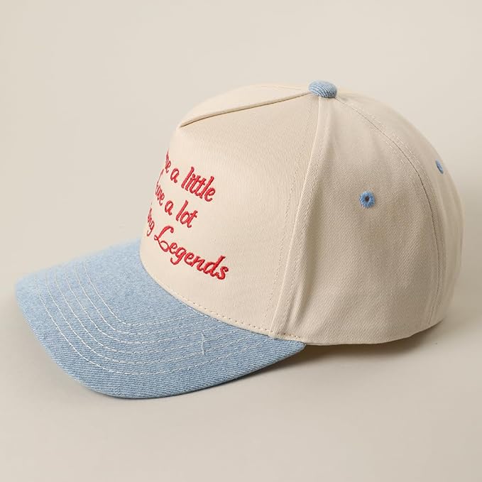 MIRMARU Two-Tone Vintage Canvas Trucker Hats for Men & Women, Adjustable Size Baseball Caps with Trendy Embroidered Design
