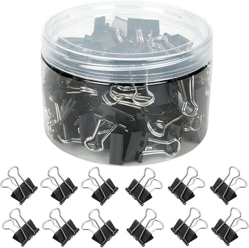 100 PCS Mini Binder Clips, 3/4 inch 19mm Binder Clips, Document Organizing by MIELIKKE