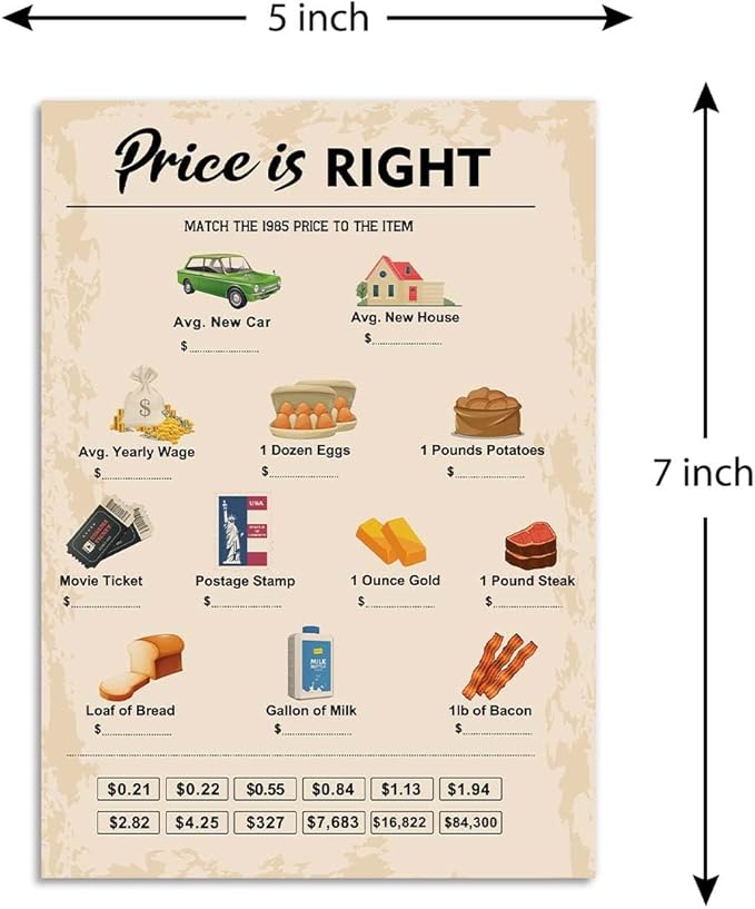 40th Birthday Party Games, Price is Right Games, Birthday Party Supplies - Image 2