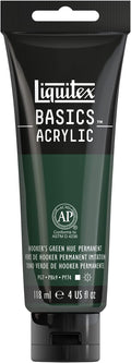 Liquitex BASICS Acrylic Paint, 118ml Tube, Hooker’s Green Hue Permanent by Liquitex