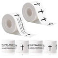 Yigney 4 Pack Christian Athletic Tapes Religious Sport Tape Bible Verse Wrist Tape Cross White Tape for Sports Gymnastics Tennis 2IN X 23FT