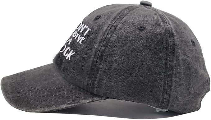Funny Flamingo Hat, I Don't Give A Flock Baseball Cap Adjustable Embroidered Dad Denim Gifts for Men and Women