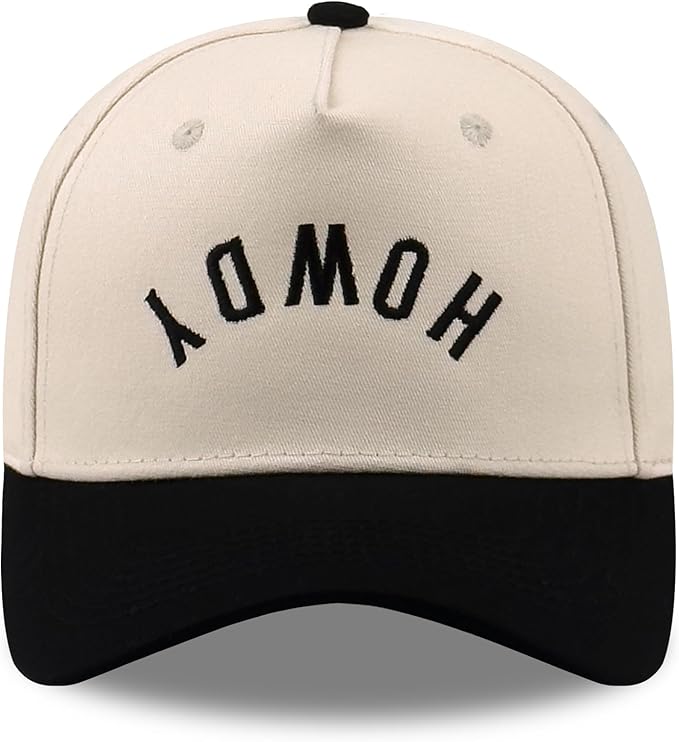 Funny Embroidered Trucker Hat, Vintage Two-Tone Cotton Baseball Cap for Men Women, Adjustable Dad Hat Gift Idea