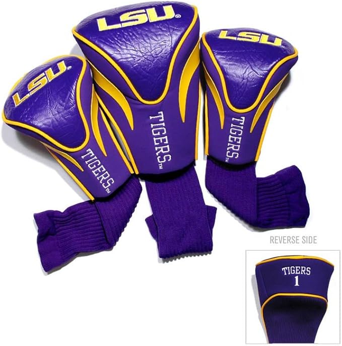 Team Golf NCAA Florida Gators Contour Golf Club Headcovers (3 Count) Numbered 1, 3, & X, Fits Oversized Drivers, Utility, Rescue & Fairway Clubs, Velour Lined for Extra Club Protection