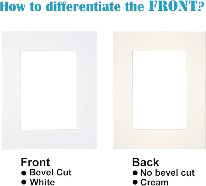 Egofine 8x10 White Picture Mats Pack of 14, Frame Mattes - Image 5