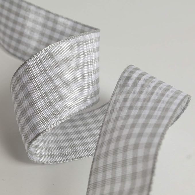 Gingham Ribbon - 25 Yards Each Roll, 100% Polyester - Image 7