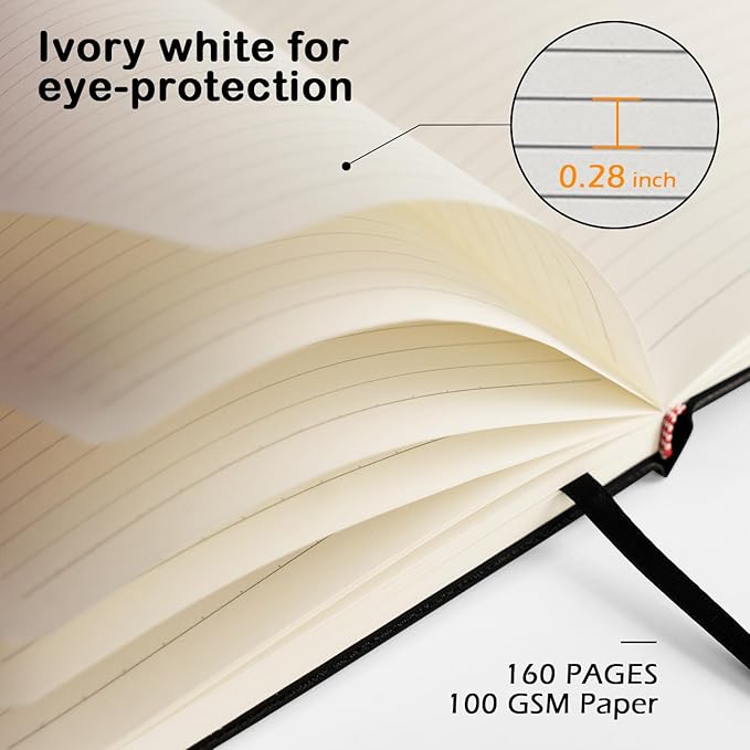 8 Pack Black Lined Journal Notebooks - Image 4