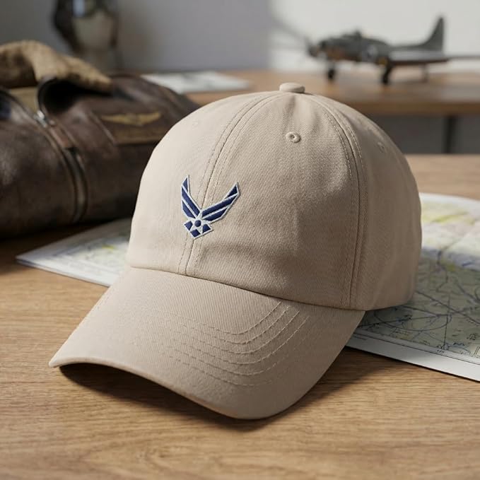 Speedy Pros Soft Baseball Hat Embroidered Dad Hat Air Force Emblem Embroidery Men & Ladies Baseball Cap Cotton