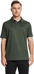 Mens Polo Shirts Short and Long Sleeve Casual Solid Stylish Dry Fit Performance Designed Collared Golf Polo Shirts for Men