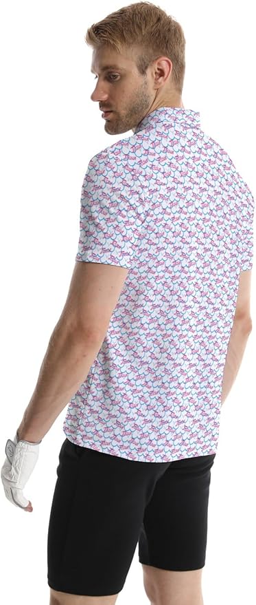Mens Golf Shirts Golf Polo Shirts for Men Short Sleeve Polo Shirts Golf Gifts