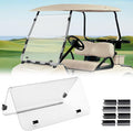 KEMIMOTO Foldable Golf Cart Windshield Compatible with Club Car DS 2000+, Anti-UV and Impact-Resistant Acrylic (Clear)