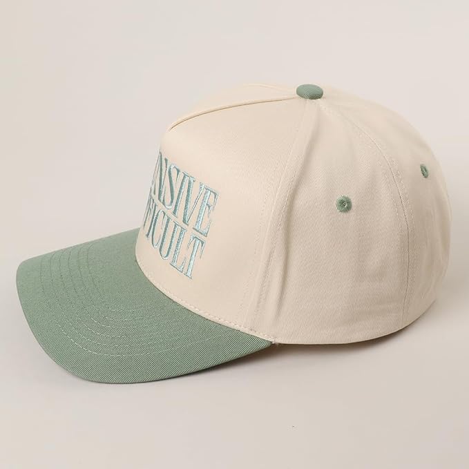 MIRMARU Two-Tone Vintage Canvas Trucker Hats for Men & Women, Adjustable Size Baseball Caps with Trendy Embroidered Design